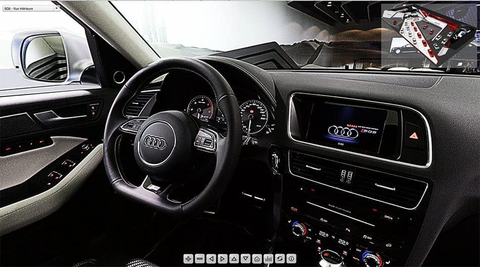 visite virtuelle du stand Audi au mondial de l'automobile