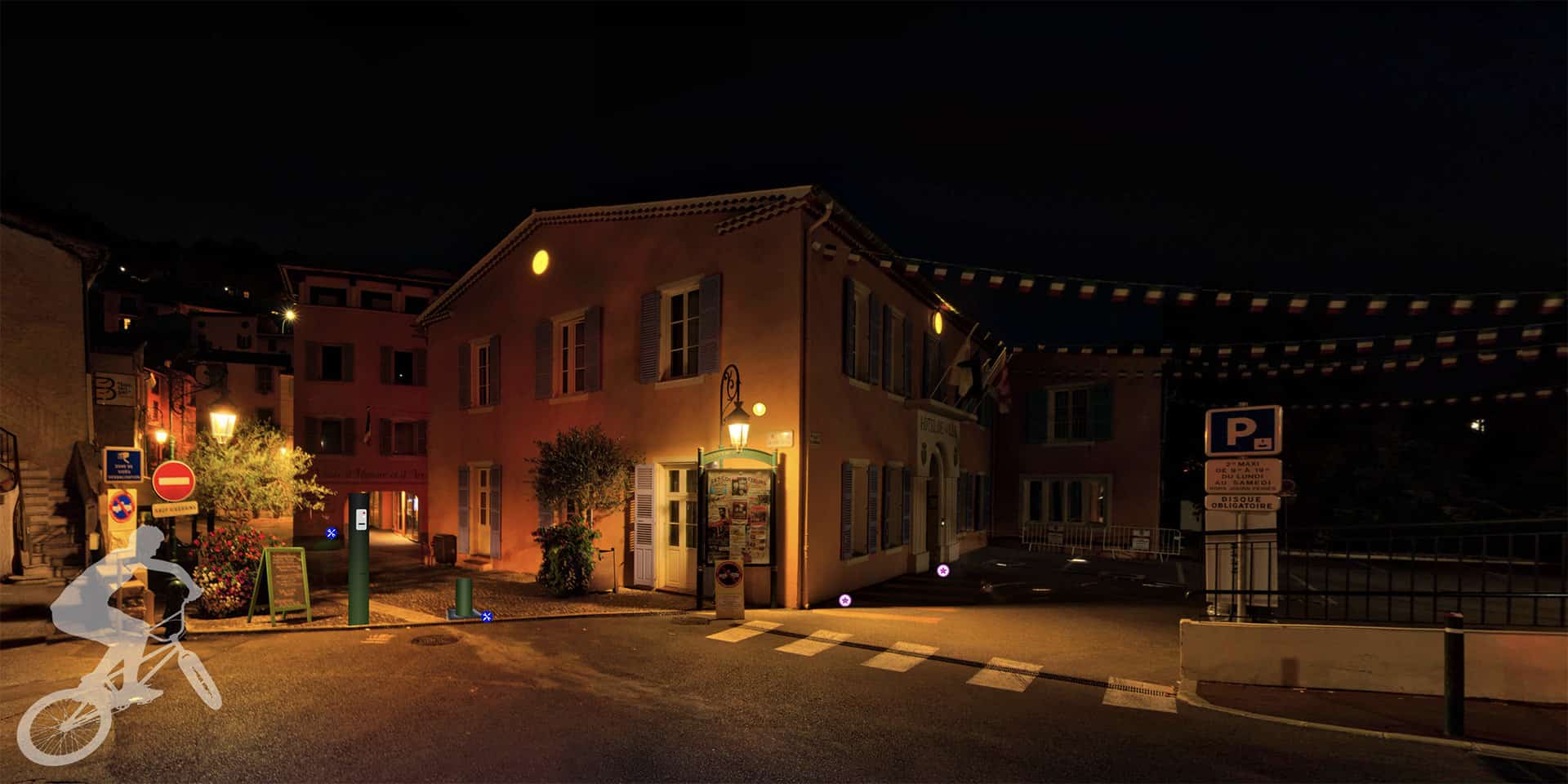 Simulation d’éclairage architectural sur la mairie de Villeneuve-Loubet