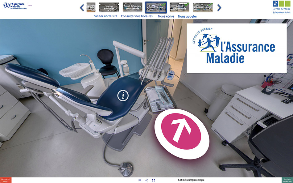 visite virtuelle du centre dentaire et d'Orthodontie de Paris ( CPAM)