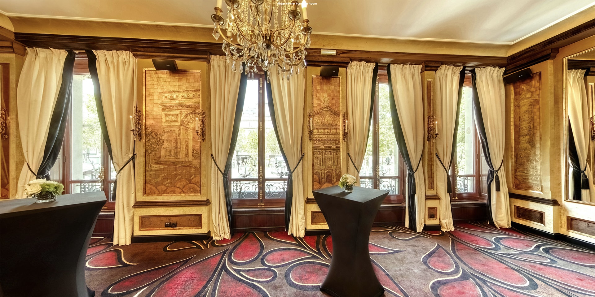 Salon Roger Limier à l’Hôtel Le Fouquet’s en configuration cocktail