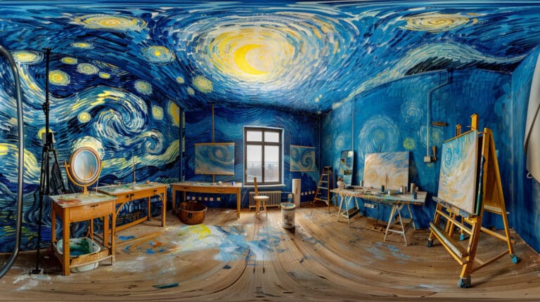 Photos 360 IA - atelier d'artiste généré par intelligence artificielle