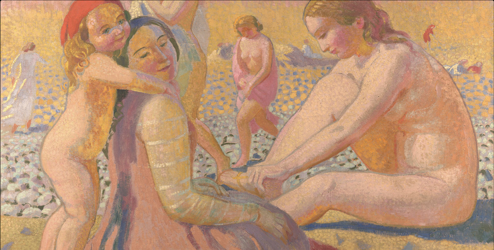 Photographie gigapixel tableau Maurice Denis — Plage au bonnet rouge — Cliquez pour zoomer