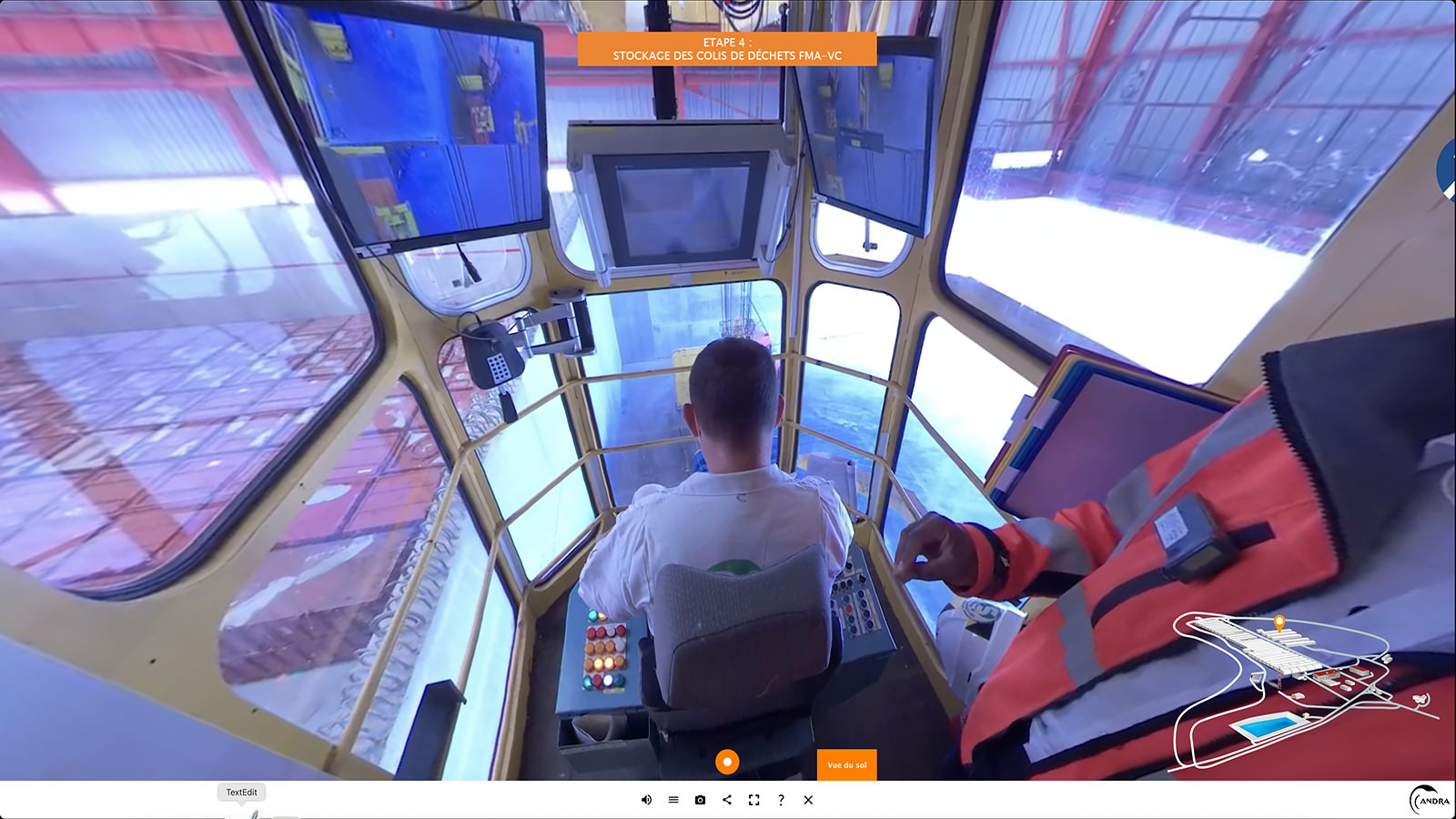 Visite virtuelle ANDRA — Centre de Stockage de l'Aube, déchets radioactifs en 360°