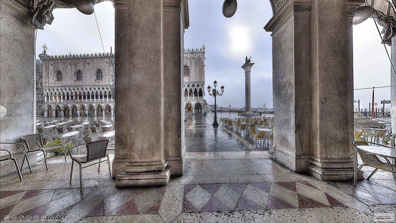 Venise sans touristes en 360° — ruelles désertes et canaux silencieux à l'aube